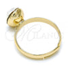 Oro Laminado Multi Stone Ring, Gold Filled Style with Crystal Swarovski Crystals, Polished, Golden Finish, 01.239.0004.8 (One size fits all)