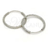 Sterling Silver Small Hoop, Diamond Cutting Finish, Rhodium Finish, 02.285.0001.25