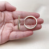Oro Laminado Huggie Hoop, Gold Filled Style with Amethyst Cubic Zirconia, Polished, Golden Finish, 02.195.0300.1.30