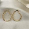 Oro Laminado Medium Hoop, Gold Filled Style Polished, Golden Finish, 5.134.011.25
