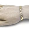 Oro Laminado Basic Bracelet, Gold Filled Style Mariner Design, Polished, Golden Finish, 5.222.023.07