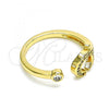 Oro Laminado Multi Stone Ring, Gold Filled Style with White Micro Pave, Polished, Golden Finish, 01.102.0001