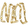 Gold Tone Basic Necklace, Figaro Design, Polished, Golden Finish, 04.242.0018.30GT