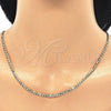 Oro Laminado Basic Necklace, Gold Filled Style Curb Design, Polished, Golden Finish, 5.222.007.20