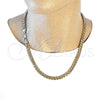 Oro Laminado Basic Necklace, Gold Filled Style Miami Cuban Design, Polished, Golden Finish, 5.223.010.22