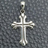 Sterling Silver Religious Pendant, Cross Design, Polished, Silver Finish, 05.396.0005