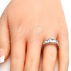 Gold Tone Multi Stone Ring, with White Cubic Zirconia, Polished, Rhodium Finish, 5.164.021.1.09.GT (Size 9)