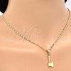 Oro Laminado Pendant Necklace, Gold Filled Style Polished, Golden Finish, 04.242.0086.24