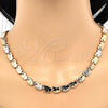 Oro Laminado Necklace and Bracelet, Gold Filled Style Elephant Design, Polished, Tricolor, 06.102.0001