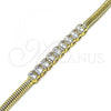 Oro Laminado Fancy Bracelet, Gold Filled Style with White Cubic Zirconia, Polished, Golden Finish, 03.283.0082.07
