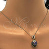 Oro Laminado Pendant Necklace, Gold Filled Style Heart Design, with Paradise Shine and Aurore Boreale Swarovski Crystals, Polished, Golden Finish, 04.239.0044.2.18
