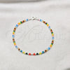 Sterling Silver Fancy Bracelet, Ball Design, with Multicolor Crystal, Polished, Silver Finish, 03.426.0048.07