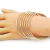 Oro Laminado Semanario Bangle, Gold Filled Style Polished, Golden Finish, 07.63.0206.06