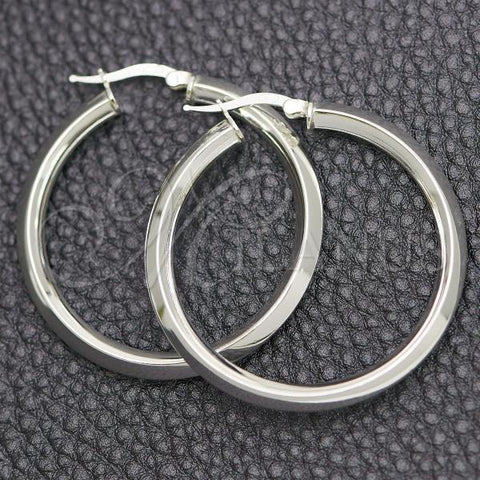 Sterling Silver Medium Hoop, Polished, Silver Finish, 02.389.0171.30