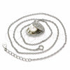 Sterling Silver Pendant Necklace, Shell Design, with White Micro Pave and Ivory Pearl, Polished, Rhodium Finish, 04.336.0129.16