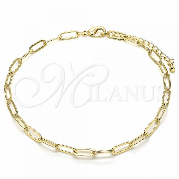 Gold Filled Anklet — Fancy Anklet Paperclip Design Polished 04.63. — main product view — SKU 132467 | Oro Laminado tobillera — elegante Anklet Paperclip diseño pulido 04.63. — SKU 132467
