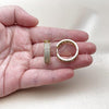 Oro Laminado Huggie Hoop, Gold Filled Style with White Cubic Zirconia, Polished, Golden Finish, 02.283.0262.25
