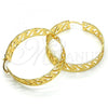 Oro Laminado Medium Hoop, Gold Filled Style Matte Finish, Golden Finish, 02.122.0089.45