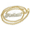 Oro Laminado Pendant Necklace, Gold Filled Style Nameplate Design, Polished, Golden Finish, 04.63.1387.18