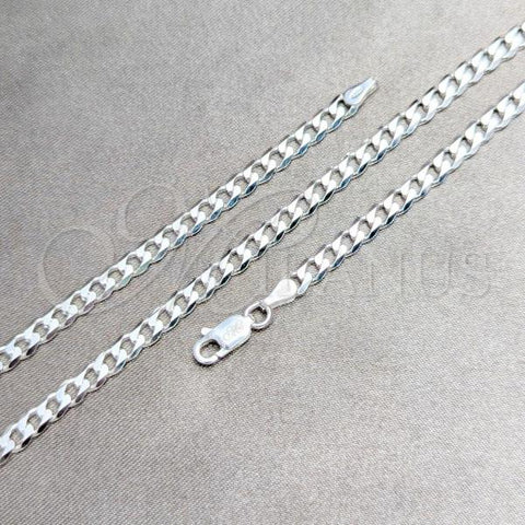 Sterling Silver Basic Bracelet, Curb Design, Polished, Silver Finish, 03.420.0031.07