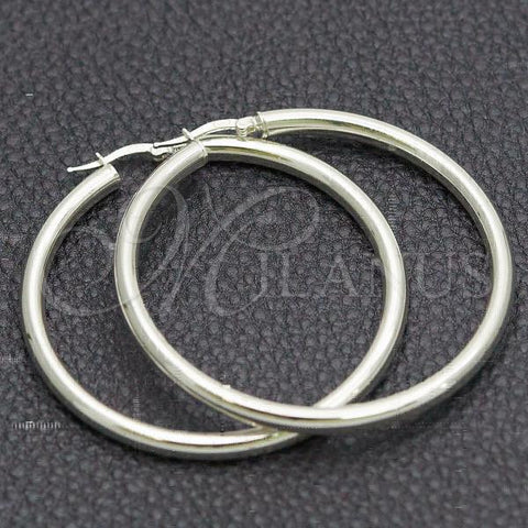 Sterling Silver Large Hoop, Polished, Silver Finish, 02.389.0107.50