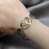 Stainless Steel Fancy Bracelet, Butterfly Design, Polished, Two Tone, 03.63.22985.07