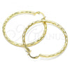 Oro Laminado Large Hoop, Gold Filled Style Diamond Cutting Finish, Golden Finish, 02.213.0249.1.50