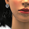 Sterling Silver Earring and Pendant Adult Set, with White and  Cubic Zirconia, Polished, Rhodium Finish, 10.186.0023