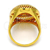 Oro Laminado Multi Stone Ring, Gold Filled Style with White Crystal, Polished, Golden Finish, 01.118.0031.08 (Size 8)