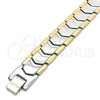 Stainless Steel Solid Bracelet, Polished, Two Tone, 03.114.0356.08