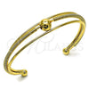 Oro Laminado Individual Bangle, Gold Filled Style Ball Design, Polished, Golden Finish, 07.170.0042