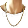 Oro Laminado Basic Necklace, Gold Filled Style Puff Mariner Design, Polished, Golden Finish, 04.63.1311.24