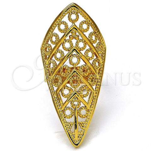 Oro Laminado Elegant Ring, Gold Filled Style Polished, Golden Finish, 01.118.0020.08 (Size 8)