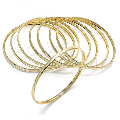 Oro Laminado Semanario Bangle, Gold Filled Style Polished, Golden Finish, 5.232.004.06 (04 MM Thickness, Size 6 - 2.75 Diameter)