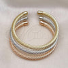 Oro Laminado Trio Bangle, Gold Filled Style Polished, Tricolor, 07.213.0001