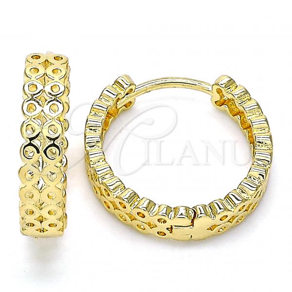 Oro Laminado Small Hoop, Gold Filled Style Polished, Golden Finish, 02.195.0116.20