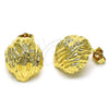 Oro Laminado Stud Earring, Gold Filled Style Polished, Golden Finish, 02.163.0248
