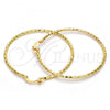 Oro Laminado Large Hoop, Gold Filled Style Diamond Cutting Finish, Golden Finish, 02.168.0037.50