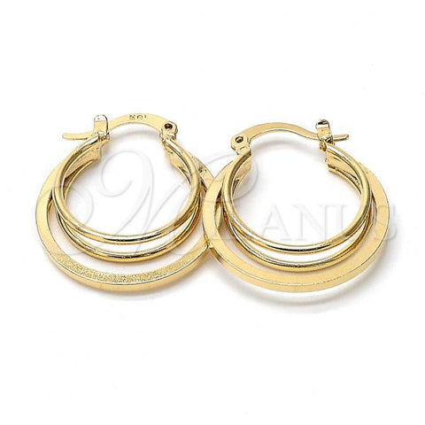 Oro Laminado Small Hoop, Gold Filled Style Polished, Golden Finish, 5.142.010