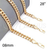 Oro Laminado Basic Necklace, Gold Filled Style Miami Cuban Design, Polished, Golden Finish, 5.223.010.28