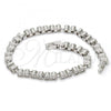 Rhodium Plated Tennis Bracelet, with White Cubic Zirconia, Polished, Rhodium Finish, 03.210.0019.1.08