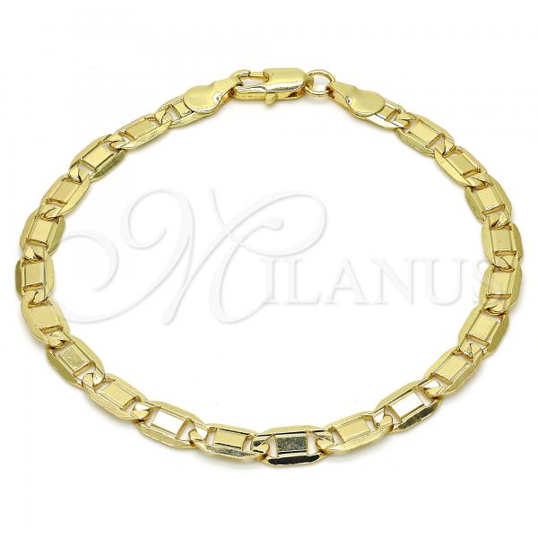 Oro Laminado Basic Bracelet, Gold Filled Style Polished, Golden Finish, 04.63.1338.08