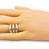 Oro Laminado Elegant Ring, Gold Filled Style Chunky Design, Polished, Golden Finish, 01.213.0040