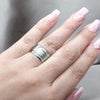 Stainless Steel Mens Ring, Brushed Finish, Rhodium Finish, 01.63.0714.07