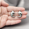 Rhodium Plated Stud Earring, Teardrop Design, Polished, Rhodium Finish, 02.163.0351.1