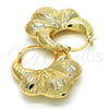 Oro Laminado Medium Hoop, Gold Filled Style Diamond Cutting Finish, Golden Finish, 02.170.0224.30