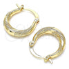 Oro Laminado Small Hoop, Gold Filled Style Polished, Golden Finish, 02.233.0030.20