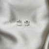 Sterling Silver Stud Earring, Four-leaf Clover Design, Polished, Silver Finish, 02.407.0002