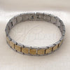 Stainless Steel Solid Bracelet, Polished, Two Tone, 03.114.0275.4.08