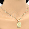 Oro Laminado Pendant Necklace, Gold Filled Style Money Sign Design, Polished, Golden Finish, 04.242.0090.24